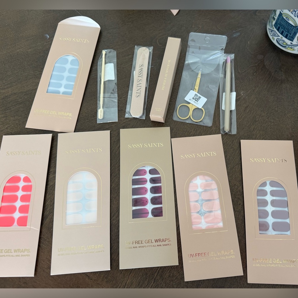 Sassy Saints Gel Nail Wraps - Assorted Pink & Neutral Shades